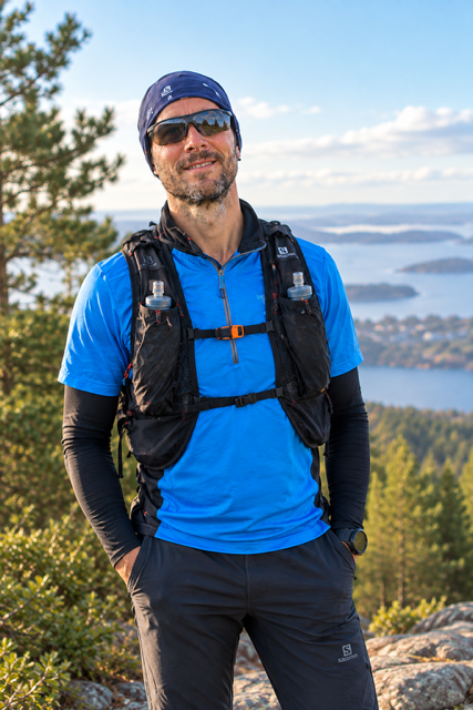 Your running guide on a forest trail outside Oslo